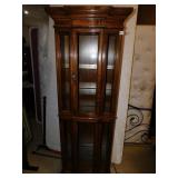 CURIO CABINET 4 SHELVES, 73" H X 26" W X 13" D,