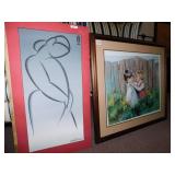 PAINTING OF WOMAN WITHOUT FRAME, SIGNED. "BE MY