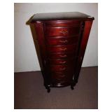 WOODEN ARMOIRE, SOME SCRATCHES, 41" TALL.