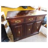 HENDERDON WOODEN SERVER, 31" TALL X 38" WIDE(WHEN