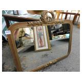 VINTAGE MIRROR 24" H X 28.5" W