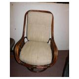SWIVEL CHAIR WITH SOME WEARING ON WOOD,