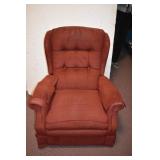 RUST COLOR RECLINER W/ ARM PROTECTOR