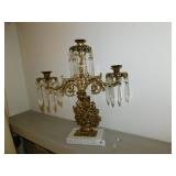CANDELABRA WITH PLASTIC PRISMS 16.5"H X 15"D