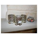 CANDLE WITH CANDLEHOLDERS AND DECORATIVE