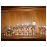 ASSORTED GLASSWARE WINEGLASSES AND OTHER 23 TOTAL