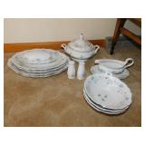 BAVARIA GERMANY CHINA 4 PLATTERS, COVERED BUTTER,