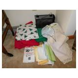 ASSORTED TABLECLOTHS AND HOLIDAY PAPER NAPKINS