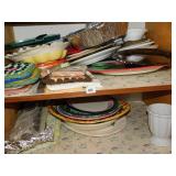 RAVIOLI MAKER, ASSORTED PLATES, SERVING BOWLS,