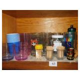 ASSORTED TUPPERWARE GLASSES LIKE NEW AND OTHER