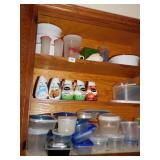 ASSORTED PLASTIC CONTAINERS, 9 NEW RENUZIT, ETC.