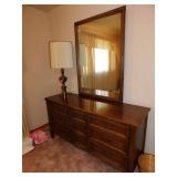 WOODEN DRESSER WITH 9 DRAWERS WHITE FURNITURE