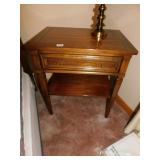 WOODEN NIGHTSTAND WITH 1 DRAWER WHITE FURNITURE