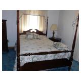 QUEEN SIZE BED HEADBOARD FOOTBOARD AND SIDE RAIL