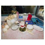MIRROR, CHANTILLY POWDER PUFF, DOVE BATH SET,