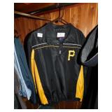 FLANNEL SHIRT, SWEATSHIRT, & PIRATES WINDBREAKER