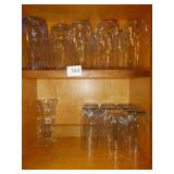 GROUP OF DRINKING GLASSES, MILKSHAKE GLASS