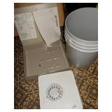 METAL FUSE BOX, SCALE, BUCKET.