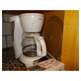 COFFEE POT, MATCHES, MICROWAVE TRAY.