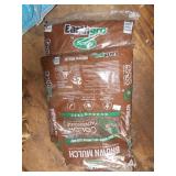 TWO BAGS OF BROWN MULCH