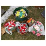 ARTIFICIAL FLOWERS WITH FIRE STARTER