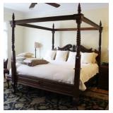 KING SIZE CANOPY BED WITH CLAW & BALL FEET,