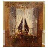 "WINDOW" - OIL ON CANVAS - UNFRAMED - 20" X 24" -