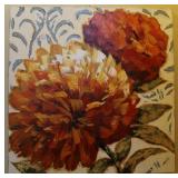 "ZINNIA" - OIL ON CANVASE - UNFRAMED - 39" SQUARE