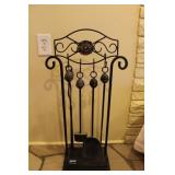 FIREPLACE TOOL SET AND WOOD CARRIER/HEARTH RACK