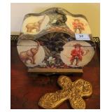 DECORATIVE WOOD BOX AND COMPOSITE MATERIAL CROSS
