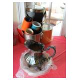 GROUPING: ICE BUCKETS, BARWARE, SILVERPLATE, ETC.