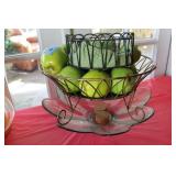 CENTERPIECE BOWL, WIRE FRUIT BASKET, ETC.