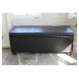 45" LONG STORAGE OTTOMAN - WITH DAMAGED ARTWORK