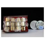 GROUPING: SILVERPLATE NAPKIN RINGS AND COASTERS