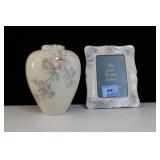 LENOX PICTURE FRAME  AND VASE