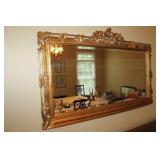 GOLD FRAMED, BEVELED EDGE MIRROR - 33" X 53"