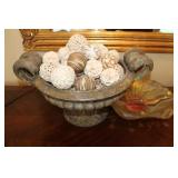 COMPOSITE AND GLASS CENTER PIECE BOWLS