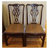 CHINESE CHIPPENDALE STYLE DINING CHAIRS - 2 ARM,