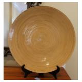 20" WOODEN CHARGER AND PLATE STAND