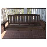 54" WOODEN PORCH SWING - HANGING