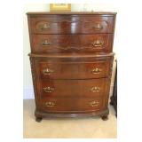 FRENCH STYLE CHEST ON CHEST - 2 OVER 3 DRAWERS -