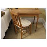 OAK WRITING TABLE AND CHAIR