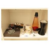 GROUPING: LAVA LAMP, HAT HOOKS, DOMINOES, ETC.