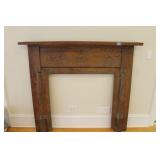 ANTIQUE OAK MANTLE - 61" X 54"