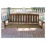 54" WOODEN PORCH SWING - HANGING