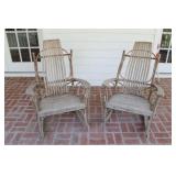 PRIMITIVE GRAPE VINE/BENT WOOD ROCKING CHAIR - 2