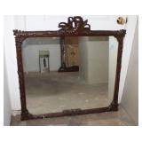 MAHOGANY WALL MIRROR - 37" X 40"
