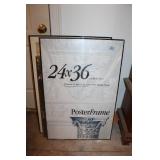 GROUPING: POSTER FRAMES, WOODEN FREISE, ETC.
