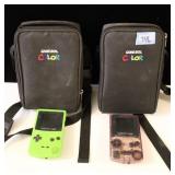 2 GAME BOY "COLOR" - GREEN, PURPLE