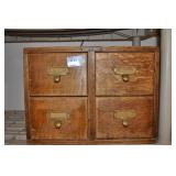 4 DRAWER OAK LIBRARY BUREAU SOLE MAKERS CATALOG